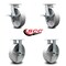 Service Caster 8 Inch Kingpinless Semi Steel Wheel Caster Brakes 2 Rigid, 2PK SCC-KP30S820-SSR-SLB-2-R-2 - alternate 3